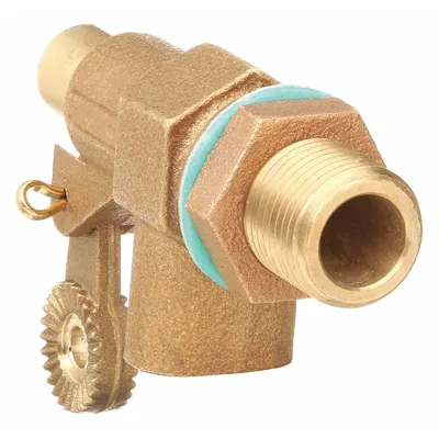Watts Float Valve: For Water Media, Straight Valve Body, Bulkhead, Bronze, 1/2 in Pipe Size - General Service Float Valve Bodies