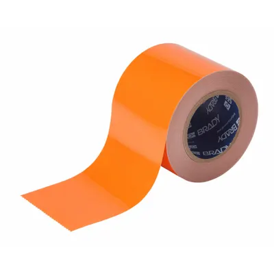 BRADY Floor Marking Tape: Gen Purpose, Solid, Orange, 3 in x 100 ft, 8 mil Tape Thick - General Purpose Floor Marking Tape