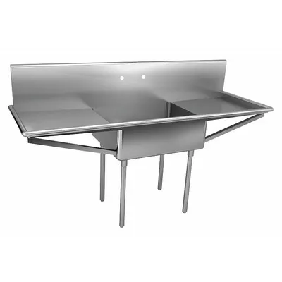 JUST MANUFACTURING NSFB124-24RL-2-J One-Bowl Freestanding Kitchen & Bar Sink - One-Bowl Freestanding Kitchen & Bar Sinks without Faucets