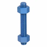 USA FASTENER Fully Threaded Stud: 5/8"-11 Thread Size, Steel, Grade B7, PTFE Coated, 50 PK (MPN B7-.625-4.25-50)