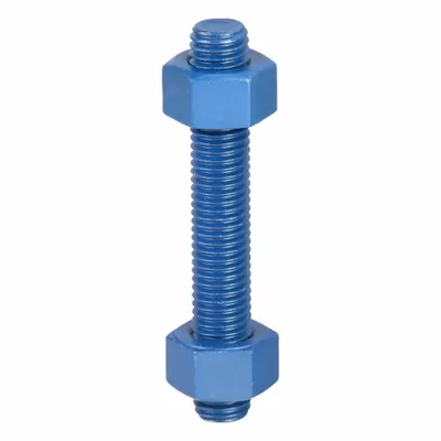 USA FASTENER Fully Threaded Stud: 5/8"-11 Thread Size, Steel, Grade B7, PTFE Coated - PTFE-Coated Fully-Threaded Rods & Studs