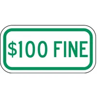 This aluminum sign measures 6 in x 12 in with a thickness of 0.063 in. It is ADA compliant and features a High Intensity Prismatic retroreflective grade for visibility. Commonly used to designate accessible parking spaces and display fine information