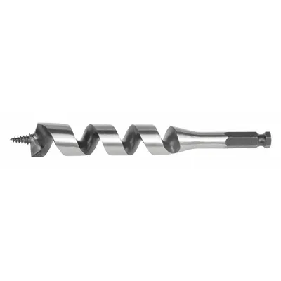 IRWIN Auger Drill Bit: 1 1/8 in Drill Bit Size, 7 1/2 in Overall Lg, Hex Shank - Ship Auger Drill Bits