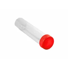 PPCO Centrifuge Tube, 50 mL, Natural with Red Closure, Graduated
