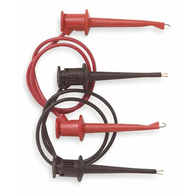 POMONA Test Leads: Black/Red Electrical Current Color, Minigrabber, 2 ft Lg - Modular Test Leads