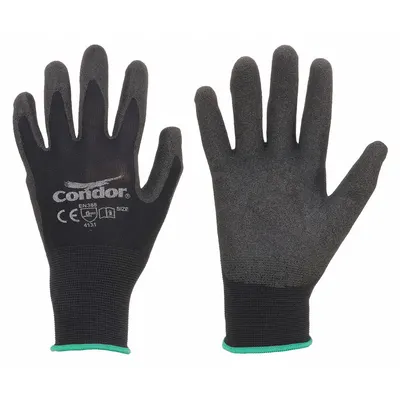 CONDOR Coated Gloves: S ( 7 ) - Knit Gloves with PVC Coating