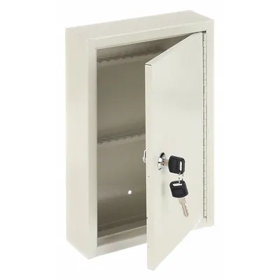 OEM Key Control Cabinet: 30 Key Capacity, Single Key Lock, Steel, Beige, 12 in Ht - Key Cabinets with Key Lock