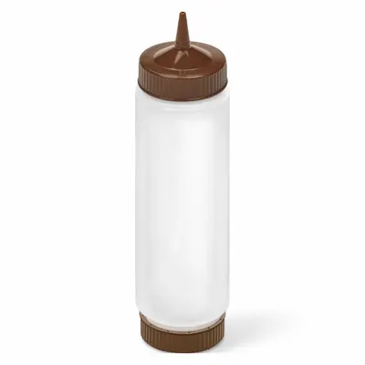 VOLLRATH Standard Squeeze Bottle, 24 oz, Brown/Clear, NSF Certified - Standard Squeeze Bottles