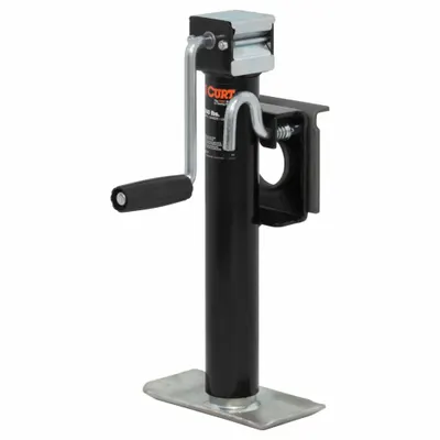 CURT Trailer Jack: Bracket-Mount Swivel Jack, 2,000 lb Static Load Capacity - Trailer Jacks without Wheels