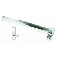 This VON DUPRIN mortise exit device features a touchbar style and is designed for doors up to 4 ft wide. Constructed of aluminum with a lever outside trim, it is ADA compliant and intended for right-hand reverse (RHR) doors. Suitable for commercial applications requiring safe egress