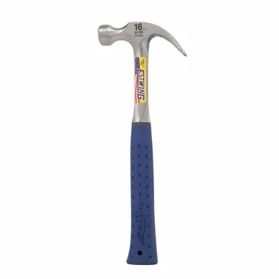 ESTWING Hand Tools: Steel, Textured Grip, Steel Handle, 16 oz Head Wt, 13 in Overall Lg - Steel Curved-Claw Hammers