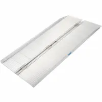 Wheelchair Ramp: Wheelchair Ramp, Silver, 5 ft Retracted Lg, ADA, 2 1/2 ft Usable Wd, Solid (MPN SCG-5)