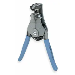 This wire stripper is designed for stripping insulation from solid copper cable in the range of 22 AWG to 10 AWG. It features a 7-inch overall length and a standard cushion grip for user comfort during repetitive tasks. Suitable for electrical installations, control panel wiring, and instrumentation work.