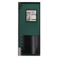 Swinging Door: Polyethylene, 1 Doors, Green, 2 1/2 ft Door Wd, 7 ft Door Ht, Window Included (MPN 3084RFGR)