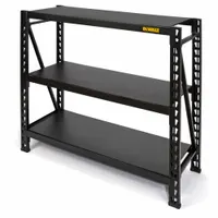 DEWALT Bulk Storage Rack: Standalone, Light-Duty, 49 5/8 in x 18 in x 48 in, Wood, 3 Shelves (MPN DXST4500BLK)