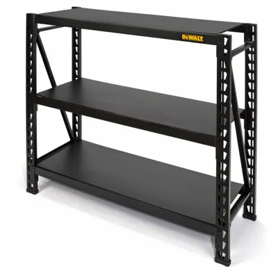 DEWALT Bulk Storage Rack: Standalone, Light-Duty, 49 5/8 in x 18 in x 48 in, Wood - Light-Duty Lock-Beam Laminate Decking Bulk Racks