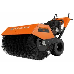 Gas-powered power brush with a 36-inch brush width and 25-inch brush diameter. Features a Kohler 4-cycle engine with electric start. Suitable for cleaning large paved areas, parking lots, and construction sites.