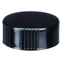Cap: 27 mm Dia, Black, Phenolic, LDPE, 24-400 mm Screw Closure Size, Narrow Mouth Size, ASTM E982 (MPN 75205G-24400)