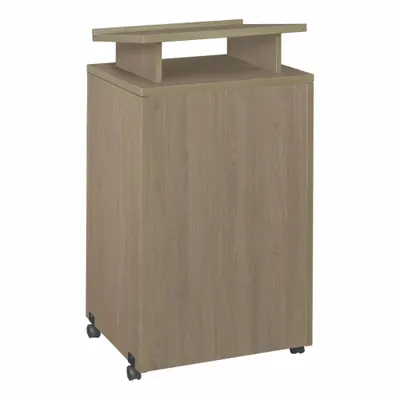 REGENCY Lectern: Noble Oak, Speaker, Scratch Resistant Laminate, 44 in Overall Ht - Lecterns