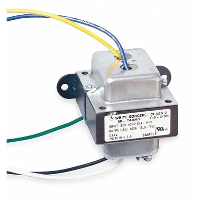WHITE-RODGERS Class 2 Transformer: 40 VA Power Rating, 120V AC, 24V AC, Foot/Plate - Open Class 2 Transformers