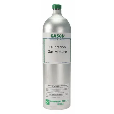 GASCO Disposable Calibration Gas, 9 ppm Hydrogen Chloride in Nitrogen - Calibration Gases for Portable Gas Detectors