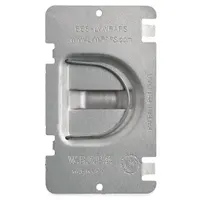 RACO Electrical Box Cover: 1 Gangs, Raised, 3/4 in Raised Ht, For Rectangular Box Shape, Steel (MPN 701FD)