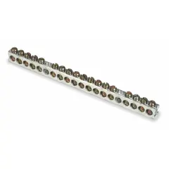 Ground bar kit rated 225 A, constructed of copper. Includes two mounting screws. Designed for use with Square D QO, HOM, NQOD, and NF panelboards to provide a central grounding point in electrical distribution systems.
