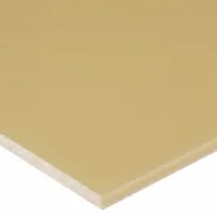 ABS Sheet: 1.5 in Thick, 6 in x 6 in, Opaque, Beige, 6,200 psi Tensile Strength, 5.6 ft-lb/in (MPN BULK-PS-ABS-282)