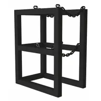 DURHAM MFG Gas Cylinder Rack: Vertical, 16 in x 24 in x 30 in, For 2 Cylinders (MPN GCRV-162430-08T)