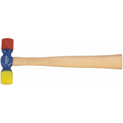 VAUGHAN Soft Face Hammer: Nylon, 6 oz Head Wt, 1 in Tip Dia, 10 1/2 in Overall Lg - Nylon-Tip Hammers