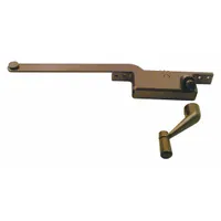 PRIME-LINE Window Operator: Crank, Handle Included, Left-Hand, Frame, Brown, 4 3/4 in Base Lg (MPN H 3522)