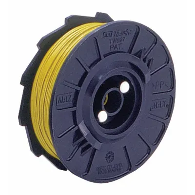 MAX Rebar Tie Wire: 21 ga, 312 ft Coil Lg, Steel, 3 Wraps Per Tie, Globally Sourced
