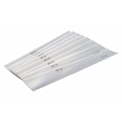 3M Premium Grade Reflective Tape 983-10, White, 2 in x 12 in, Acrylic, 100 Pack - Vehicle Reflective Strips
