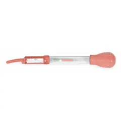 Battery fluid tester designed for checking specific gravity of electrolyte in SLI (starting, lighting, ignition) batteries. Used to assess battery charge state and health in automotive and industrial equipment maintenance.