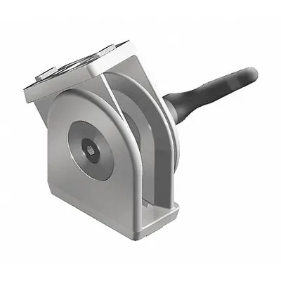 FATH INC. Pivot Joint: 76 mm x 38 mm, 15 Series, For 8 mm Slot Wd, Silver, Zinc - Locking-Lever Pivot Joints