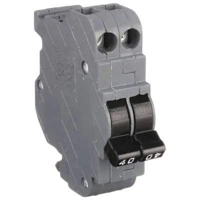 FEDERAL PACIFIC Miniature Circuit Breaker: 40 A Amps, 120/240V AC, 1 in Wd, 10kA at 120/240V AC - Federal Pacific Miniature Circuit Breakers
