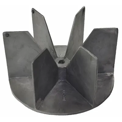 Dayton Blower Wheel: Radial, 10 7/8 in Dia, CW/CCW, Aluminum Wheel, 1 Inlets, 5/8 in Bore - Radial Blade Blower Wheels