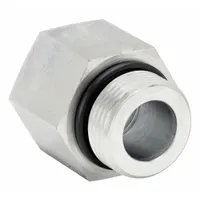PARKER Metal Pipe Straight: Straight, Steel, 3/4 in x 3/8 in, Male Threaded x Female SAE Threaded (MPN 12-6 F5OG5-S)