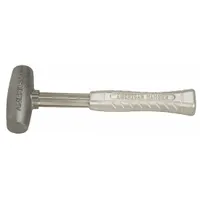 Zinc Mallet: Aluminum Handle, Ribbed Grip, 3 lb Head Wt, 1 1/2 in Dia, 3 3/4 in Head Lg (MPN AM3ZNAG)
