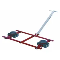 GKS-PERFEKT Machine Roller: 13,200 lb, 4 1/4 in Deck Ht, 6 1/2 in L x 6 1/2 in W, (8) Rollers, Red (MPN 5-10229)