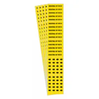 Pipe Marker: Industrial Hot Water, Yellow, Black, Fits 3/4 in and Smaller Pipe O.D., 5 PK (MPN 7161-3C-PK)