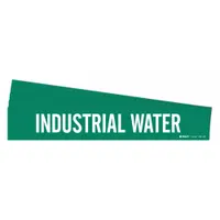 Pipe Marker: Industrial Water, Green, White, Fits 8 in and Larger Pipe O.D., 1 Pipe Markers, 5 PK (MPN 7163-1HV-PK)
