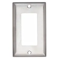HUBBELL Wall Plate: Decorator-Rocker, 1 Gang, Silver, Std Size (MPN SS26)