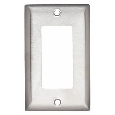 HUBBELL Wall Plate: Decorator-Rocker, 1 Gang, Silver - General Purpose Wall Plates