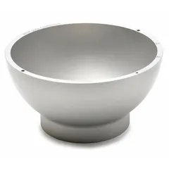 Hemispheric bowl accessory designed to support flasks on VELP SCIENTIFIC ARE model magnetic stirrers and hot plates. Provides a stable, concave surface for round-bottom flasks during stirring or heating applications.