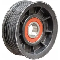 DAYCO Idler Pulley: Idler Pulley, 89008, Serpentine, 7PK Compatible Belt Trade Size, Ribbed, Polymer