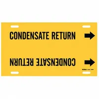 Pipe Marker: Condensate Return, Yellow, Black, Fits 6 to 7 7/8 in Pipe O.D., 1 Pipe Markers (MPN 4037-F)