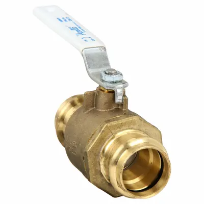 APOLLO Manual Two-Way Ball Valve: 1 in, Brass, Straight, Press x Press - Brass Ball Valves