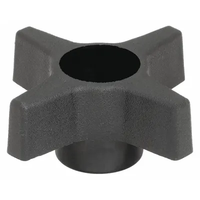 INNOVATIVE COMPONENTS Hand Knob: 4 Point, Plastic, 1/4" Thread - Snap-Lock 4-Arm Knobs