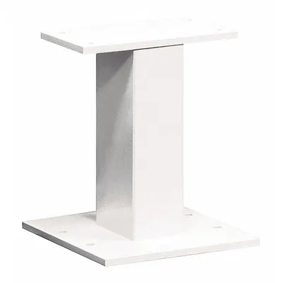 SALSBURY INDUSTRIES Pedestal: Aluminum, Powder Coated, White, Bolt Mounted - Mailbox Pedestals